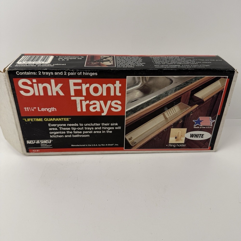 Rev A Shelf Kitchen Cabinet Pull Out Sink Front Trays Organizer New Open Box